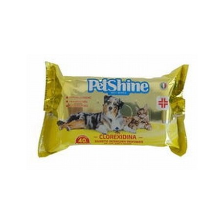 PetShine Salviette Clorexidina 40 pz