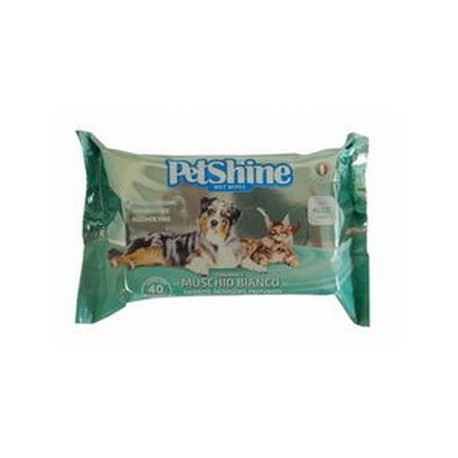 PetShine Salviette Muschio Bianco 40 pz