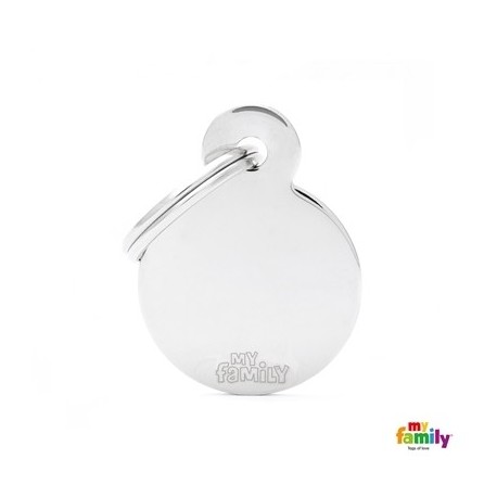 My Family Medaglietta Basic Cerchio Piccolo in ottone cromato