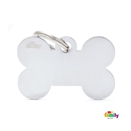 My Family Medaglietta Basic Osso Grande in ottone cromato
