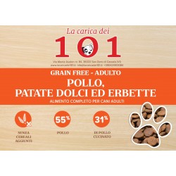 GrainFree-101 Dog Adult Pollo Patate Dolci Erbette 12 kg