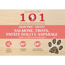 GrainFree-101 Dog Adult Salmone Trota Patate Dolci Asparagi 12 kg