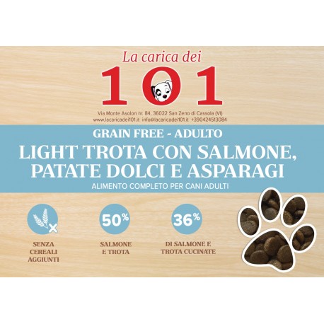 GrainFree-101 Dog Light Trota Salmone Patate Dolci Asparagi 2 kg