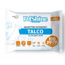 PetShine Salviette Talco 100 pz
