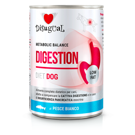 Disugual Dog Digestion Low Fat Pesce Bianco 400 g
