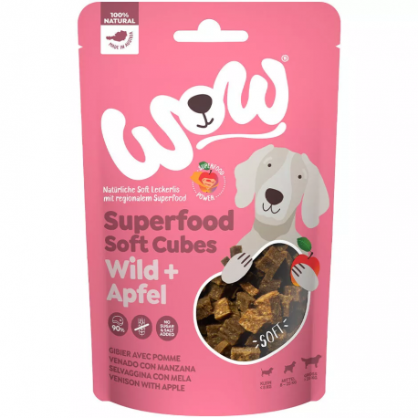 WOW Superfood Soft Cubes Selvaggina con Mela 150 g