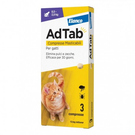 Elanco AdTab Gatti 0,5-2 kg 3 cpr 12 mg